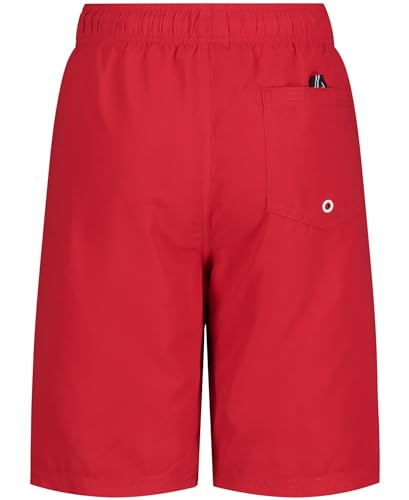 Nautica Boys' Swim Trunk with UPF 50+ Sun Protection, Vert Logo Carmine, 14-16