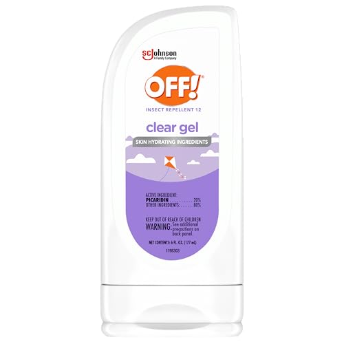 OFF! Clean Feel Insect Repellent Clear Gel with 20% Picaridin, Bug Repellent with Long Lasting Protection from Mosquitoes, Hydrating, 6 oz