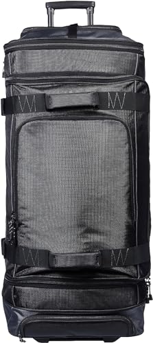 Amazon Basics Ripstop Wheeled Duffel, 35", Black