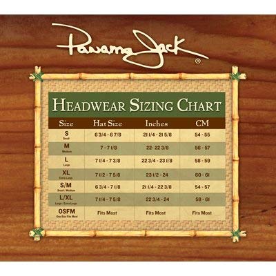 Panama Jack Matte Toyo Ribbon Safari Sun Hat (Brown, Large)