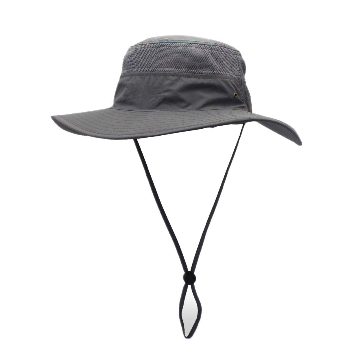 Duakrs Unisex Wide Brim Sun Hat,Outdoor UPF 50+ Waterproof Boonie Hat Summer UV Protection Sun Caps (Gray)