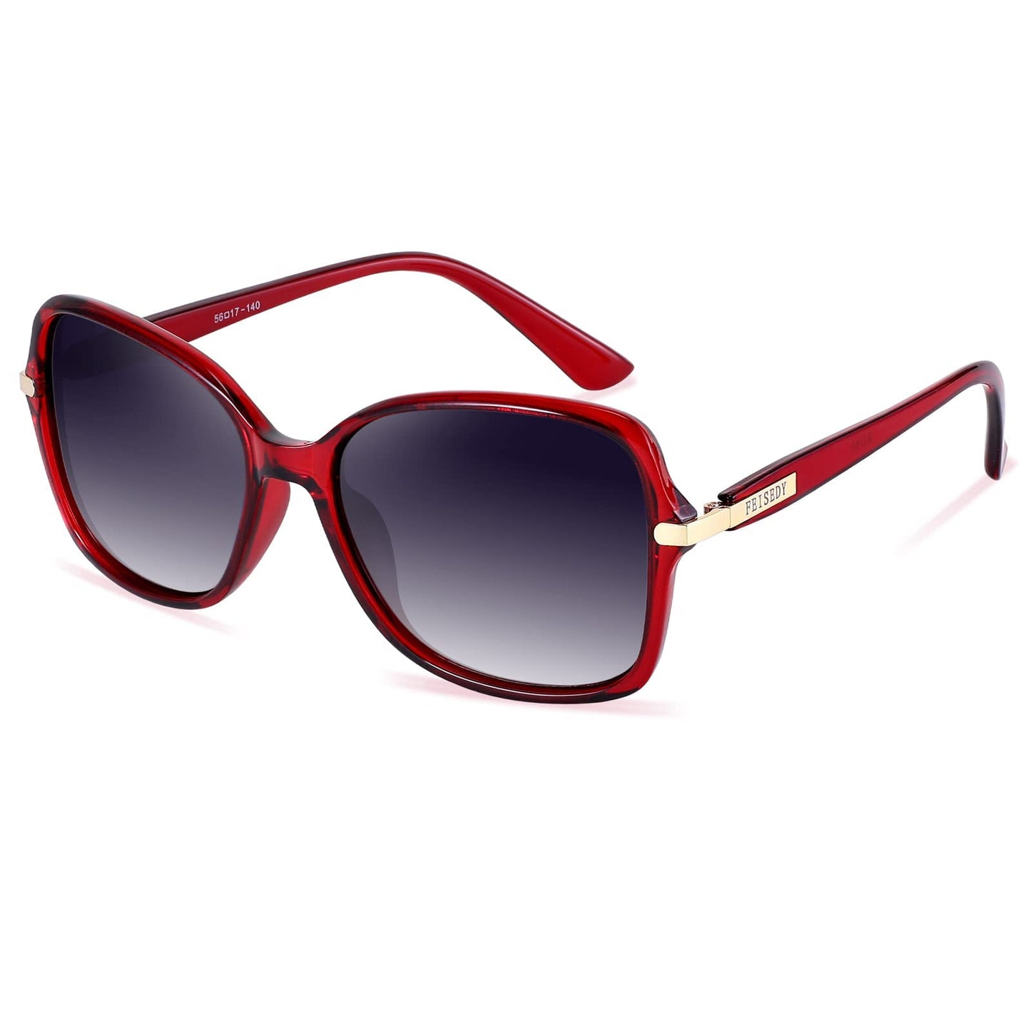 FEISEDY Vintage Square Polarized Sunglasses Trendy Cateye Ladies Oval Elegant Sun Glasses for Women Men B2760