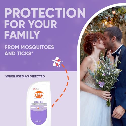 OFF! Clean Feel Insect Repellent Clear Gel with 20% Picaridin, Bug Repellent with Long Lasting Protection from Mosquitoes, Hydrating, 6 oz