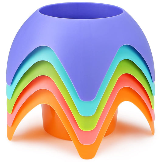 Beach Vacation Accessories Essentials - Beach Sand Coasters Drink Cup Holders, Beach Trip Must Haves for Women Adults Family Friends(Multicolor, 5 Pack)