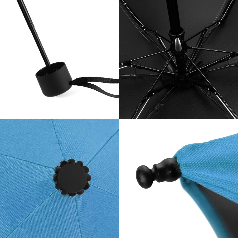 Yoobure Small Mini Umbrella with Case Light Compact Design Perfect for Travel Lightweight Portable Parasol Outdoor Sun&Rain Umbrellas