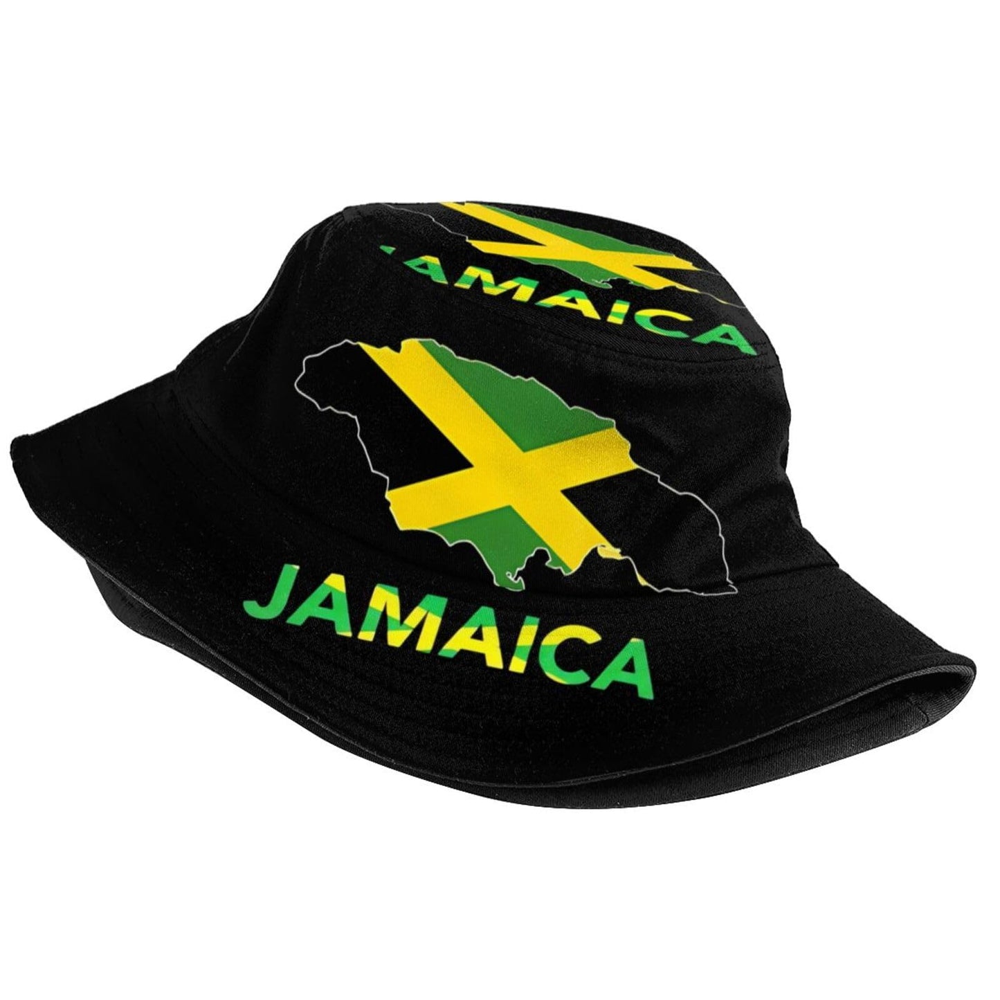 Jamaica Bucket Hat for Men Women, Unisex Jamaica Flag Hat Outdoor Beach Sun Hat Summer Fisherman Cap