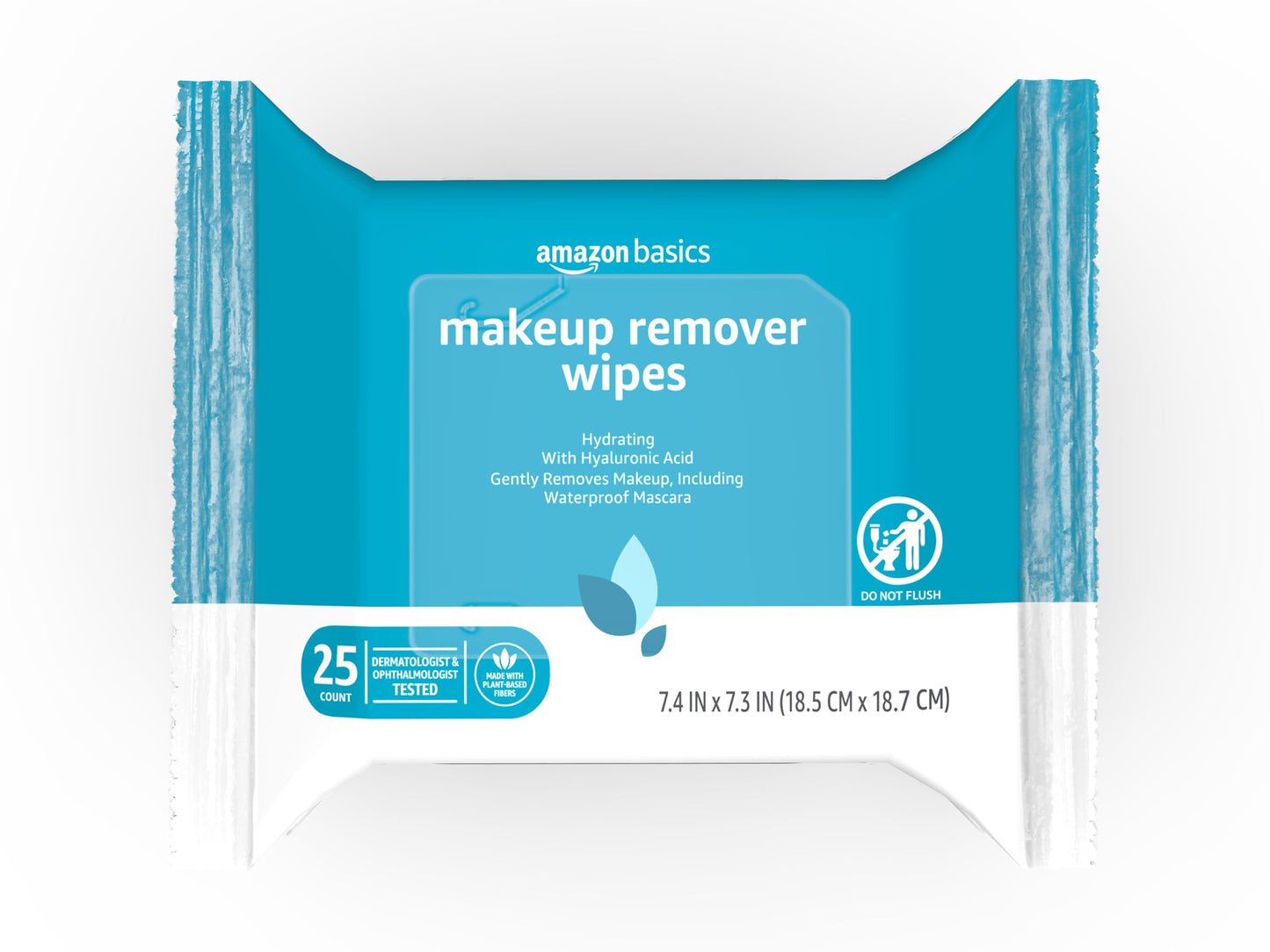 Amazon Basics Hydrating Makeup Remover Wipes, 25 wipes