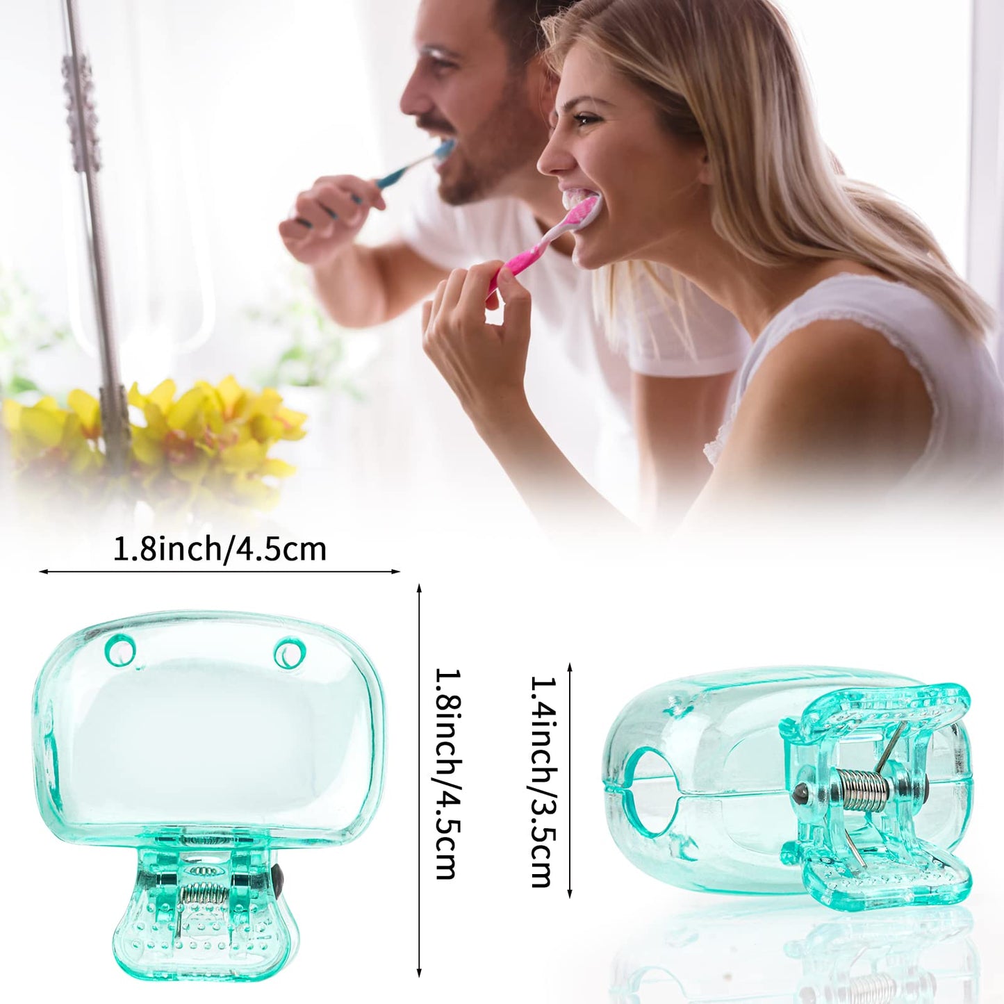 4 Pack Travel Toothbrush Head Covers Toothbrush Protector Cap Brush Pod Case Protective Portable Plastic Clip for Household Travel, School, Bathroom, Camping, Business