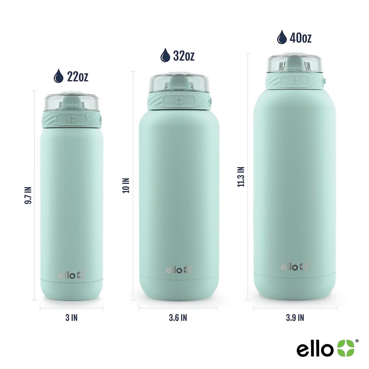 Ello Cooper 22oz Stainless Steel Water Bottle with Straw and Carry Handle, Double Walled and Vacuum Insulated Metal, Leak Proof Locking Lid with Soft Silicone Spout, Reusable, BPA Free, Coral