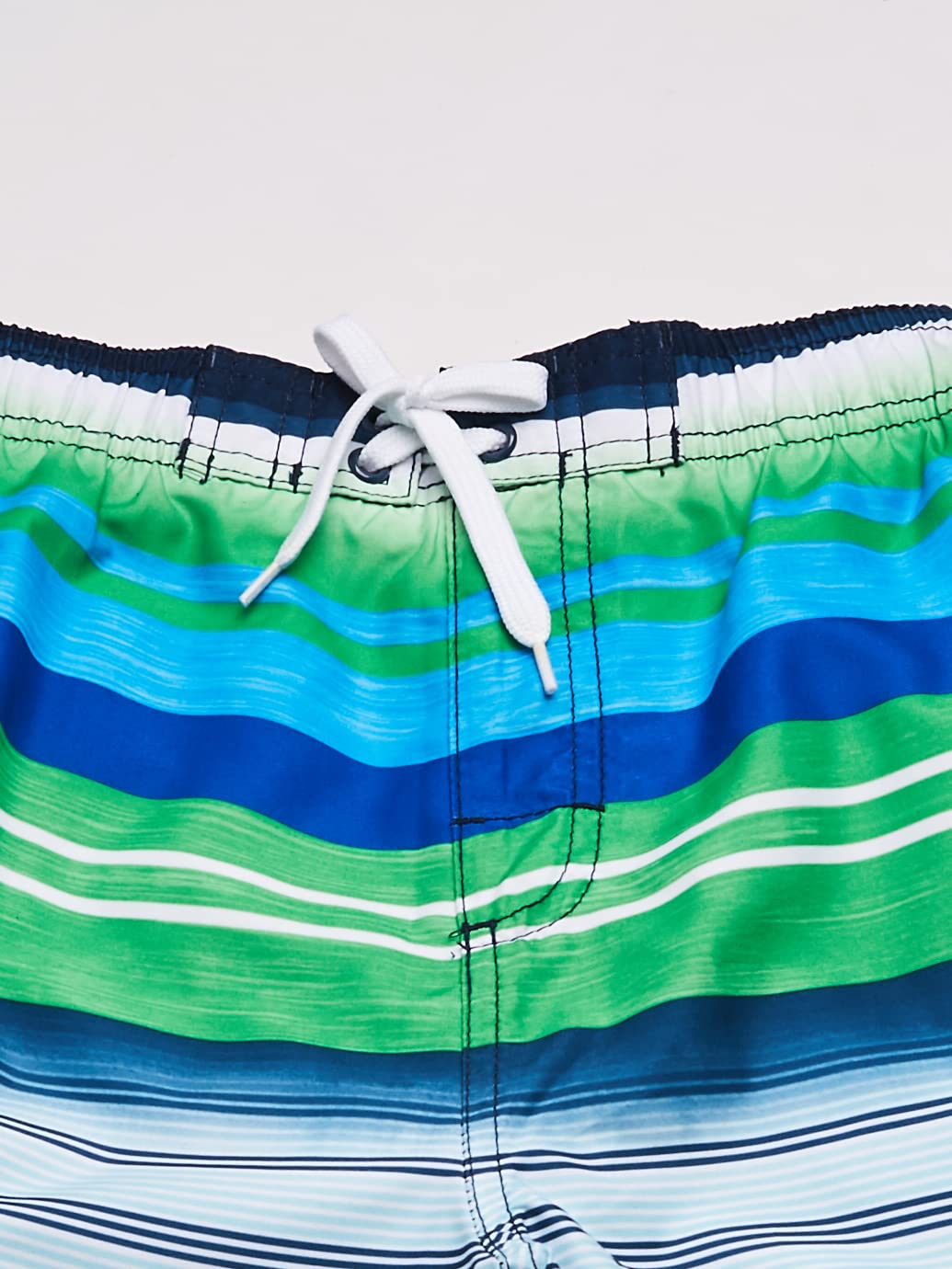 Kanu Surf Boys' Echo Quick Dry UPF 50+ Beach Swim Trunk, Victor Navy/Green, 3T