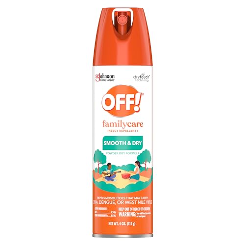 OFF! FamilyCare Insect & Mosquito Repellent Aerosol, Smooth and Dry Formula Bug Spray, Provides Up to 6 Hours of Protection, 4 Oz