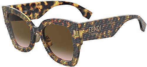 Fendi FENDI ROMA FF 0434/G/S Havana/Dark Brown Shaded 51/23/150 women Sunglasses