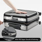 16 Inch Carry On Luggage with 2 Compartments for 14” & 15” Laptop, 16.14*8*17.12” Rolling Briefcase, Lightweight Hardshell ABS+PC Suitcase with Spinner Silent Wheels, for Business Trip, Dark Gray