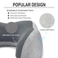 napfun Neck Pillow for Traveling, Upgraded Travel Neck Pillow for Airplane 100% Pure Memory Foam Travel Pillow for Flight Headrest Sleep, Portable Plane Accessories, Light Grey