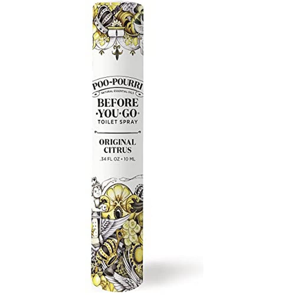 Poo-Pourri Before-You-Go Toilet Spray, Original Citrus, Travel Size 10 mL - Lemon, Bergamot and Lemongrass