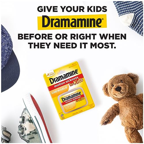 Dramamine Kids Chewable, Motion Sickness Relief, Grape Flavor, 8 Count