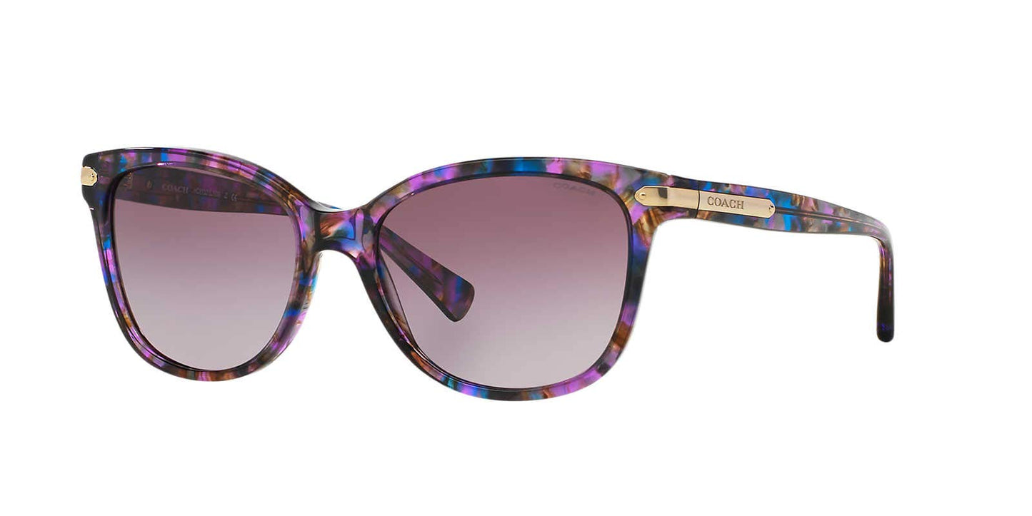 Coach HC8132 Sunglasses, Purple Confetti Tortoise/Purple Gradient, 57 mm