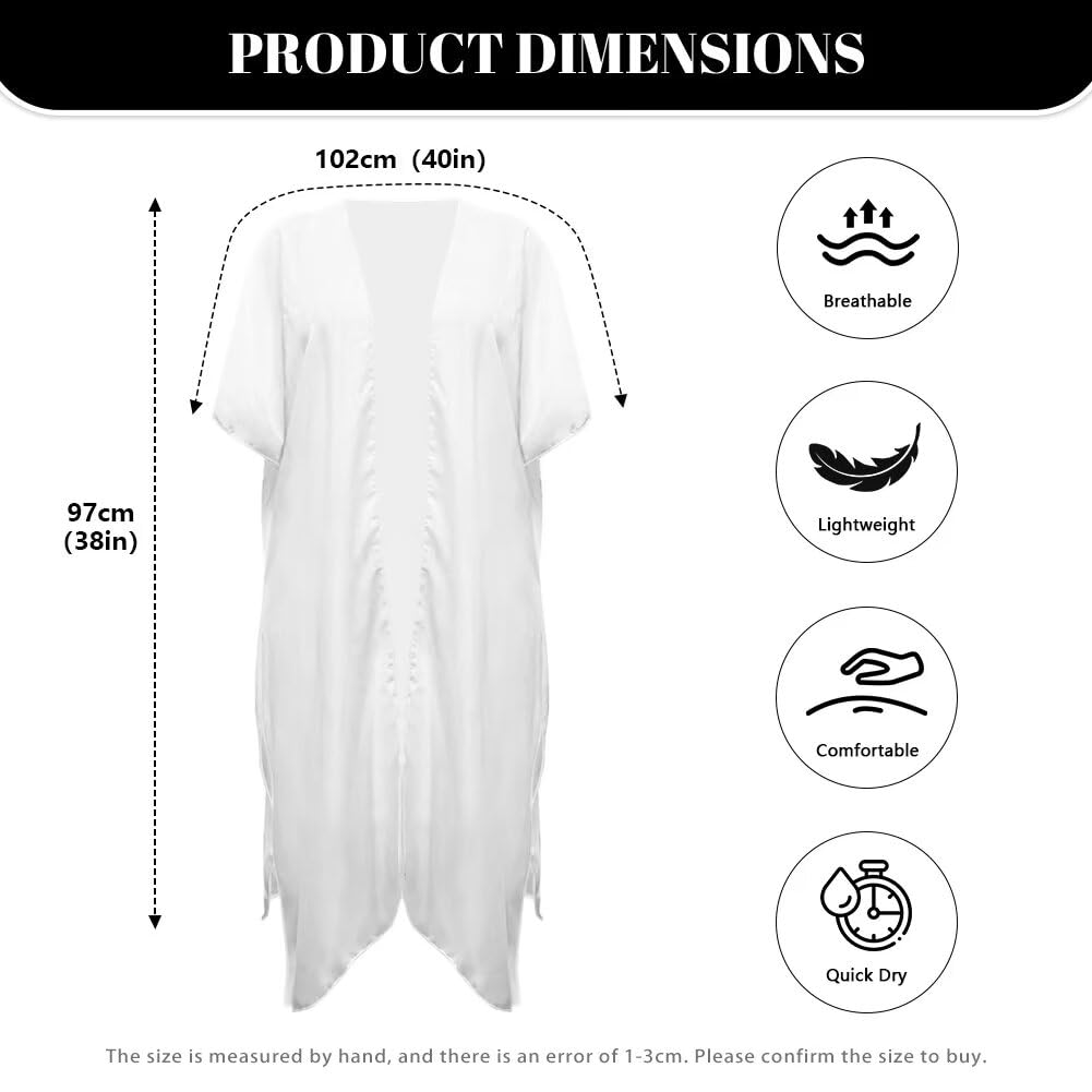 Spowatriy Jamaica Flag Women's Swimwear Cover Ups Kimono Bikini Bathing Suit Cover Ups Summer Cardigan