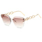 AEVOGUE Sunglasses For Women Oversized Rimless Diamond Cutting Lens Sun Glasses AE0534