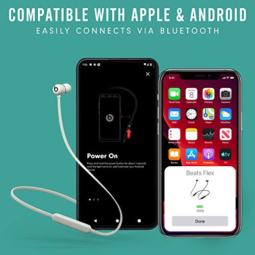 Beats Flex Wireless Earbuds - Apple W1 Headphone Chip, Magnetic Earphones, Class 1 Bluetooth, 12 Hours of Listening Time, Built-in Microphone - Smoke Gray