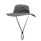 Duakrs Unisex Wide Brim Sun Hat,Outdoor UPF 50+ Waterproof Boonie Hat Summer UV Protection Sun Caps (Gray)