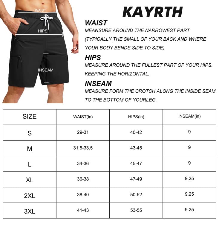 Kayrth Men's Swim Trunks Quick Dry Board Shorts with 5 Pockets Swimsuit Swimwear for Men - No Mesh Liner Light Grey