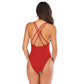 Mommy and Me Matching Family Swimsuit Queen & Princess One Piece Mother Daughter Girls Swimwear Cross Back Bathing Suits Red