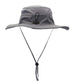 Duakrs Unisex Wide Brim Sun Hat,Outdoor UPF 50+ Waterproof Boonie Hat Summer UV Protection Sun Caps (Gray)