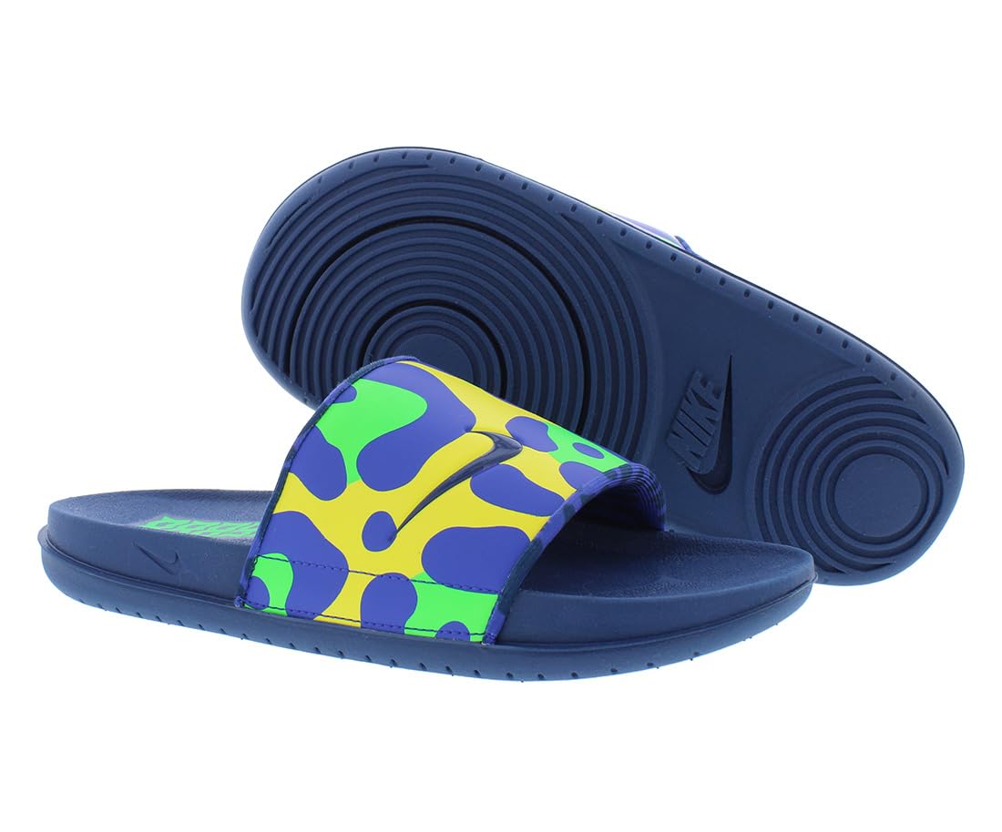 Nike Offcourt Slide Mens Shoes Size 8, Color: Dynamic Yellow/Coastal Blue-Blue