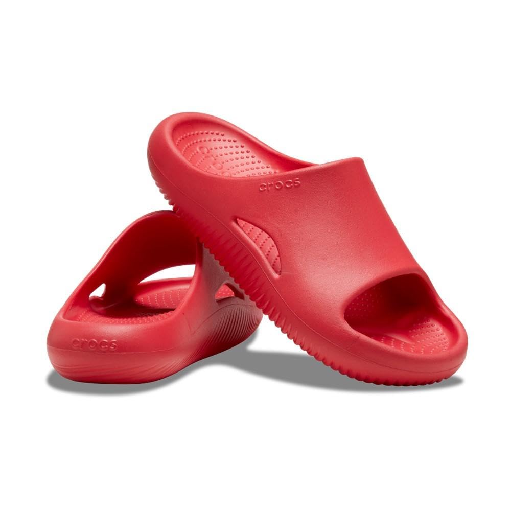 Crocs Unisex Mellow Slides Sandal, Varsity Red, 10 US Men