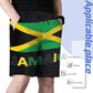 CUTEDWARF Men's Board Shorts Jamaican Flag Swim Trunks Summer Beach Shorts White, Large