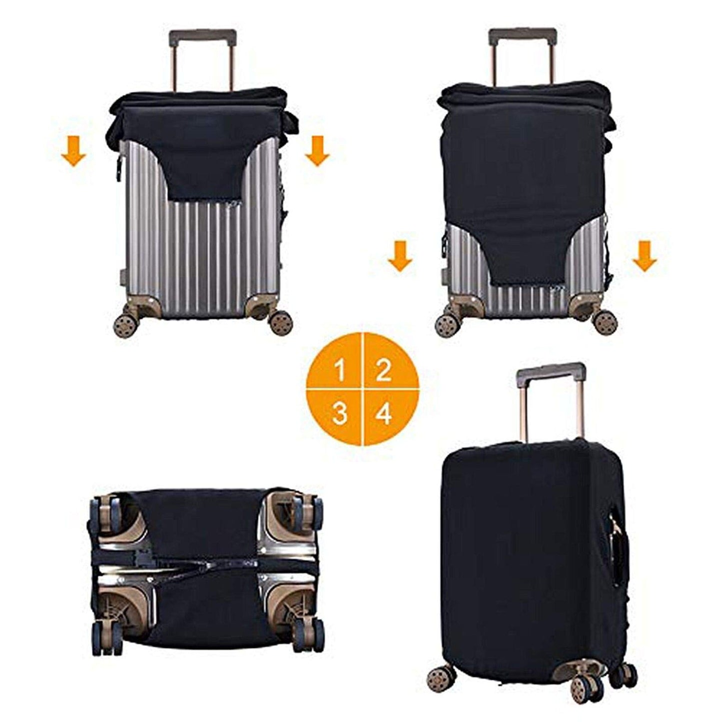 Hepmant Travel Suitcase Protector African American Woman Elastic Protective Washable Luggage Cover With Concealed Zipper Suitable For 18-32 Inch【S (for 18-21 inch luggage)】