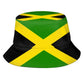 Fashion Jamaica Flag Jamaican National Flags Bucket Hat Unisex Packable Summer Fisherman Cap Travel Beach Sun Hat