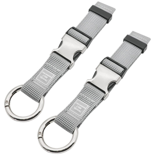 Add-A-Bag Luggage Strap Jacket Gripper, Luggage Straps Baggage Suitcase Belts Travel Accessories - Make Your Hands Free, Easy to Carry Your Extra Bags, (2X Grey)