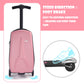 iubest Luggage Carry On Scooter Suitcase for Kids Age 4-15, Detachable & Foldable 4 in 1 Suitcase, Multifunctional Ride On Travel Trolley Scooter Combo-Pink