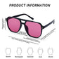 FEISEDY Retro Square Aviator Sunglasses Women Men 70s Vintage Trendy Plastic Frame Sun Glasses B2835