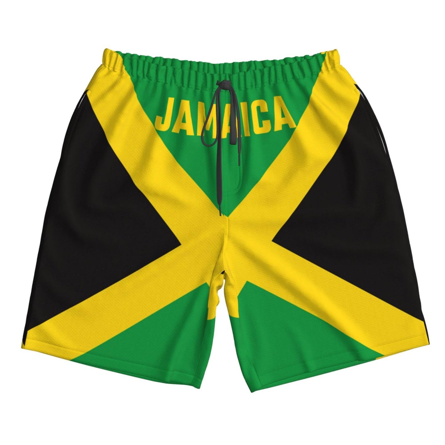 Dsiflylife Mens Swim Trunks Jamaica Flag Mens Board Shorts Quick Dry Beach Shorts with Mesh Lining Drawstring Elastic (US, Alpha, Large, Regular, Regular, Jamaica)