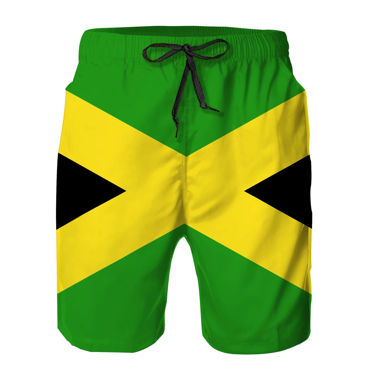 Heucapc Jamaican Men's Board Shorts Quick Dry Swimming Trunks Jamaican Flag Swim Trunks Summer Beach Shorts M