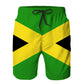 Heucapc Jamaican Men's Board Shorts Quick Dry Swimming Trunks Jamaican Flag Swim Trunks Summer Beach Shorts M