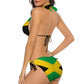 AuHomea Jamaican National Flag Women's Sexy Swimsuits 2 Piece Bikini Sets Halter String Triangle Bathing Suit Swimwear,M