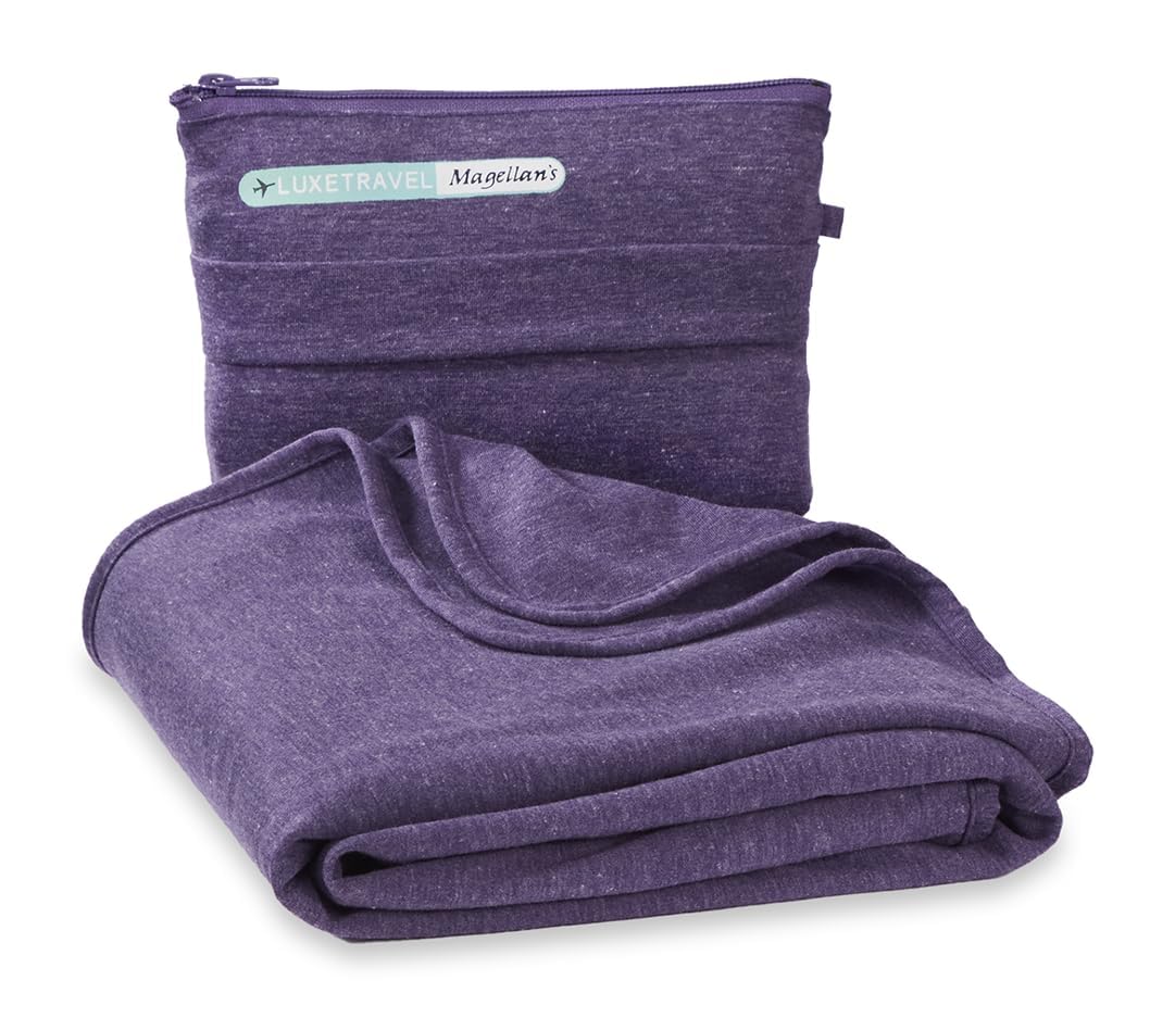 SAGEFINDS Airplane Travel Blanket | Converts into a Pillow | Air Travel Gift | Perfect for Long Flights | Travel Essential | Attaches to Luggage