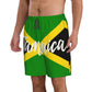 KAMQUERENCE Jamaica White Men's Swim Trunks Men's Swimsuit Quick Dry Board Shorts with Mesh Lining Beach Shorts Large
