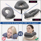 BUYUE Travel Neck Pillows for Airplanes, 360° Head Support Sleeping Essentials for Long Flight, Skin-Friendly & Breathable, Kit with 3D Contoured Eye Mask, Earplugs and Storage Bag (Adult, Grey)