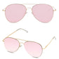 SOJOS Classic Aviator Sunglasses for Women Men Metal Frame Spring Hinges SJ1030, Gold/Pink