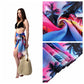 Ayliss Womens Swimwear Chiffon Cover up Solid Color Printed Beach Sarong Swimsuit Wrap Skirt Bathing Bikini (Multicolour Coconut Palm #1)