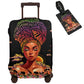 Hepmant Travel Suitcase Protector African American Woman Elastic Protective Washable Luggage Cover With Concealed Zipper Suitable For 18-32 Inch【S (for 18-21 inch luggage)】