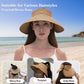 Women's Sun Visor Hats Wide Brim Straw Beach Hat Ponytail Hats for Women Foldable Floppy