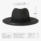 Lanzom Women Wide Brim Straw Panama Roll up Hat Fedora Beach Sun Hat UPF50+ (02-fold Belt Black)