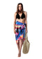 Ayliss Womens Swimwear Chiffon Cover up Solid Color Printed Beach Sarong Swimsuit Wrap Skirt Bathing Bikini (Multicolour Coconut Palm #1)