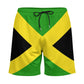 Heucapc Jamaican Men's Board Shorts Quick Dry Swimming Trunks Jamaican Flag Swim Trunks Summer Beach Shorts M